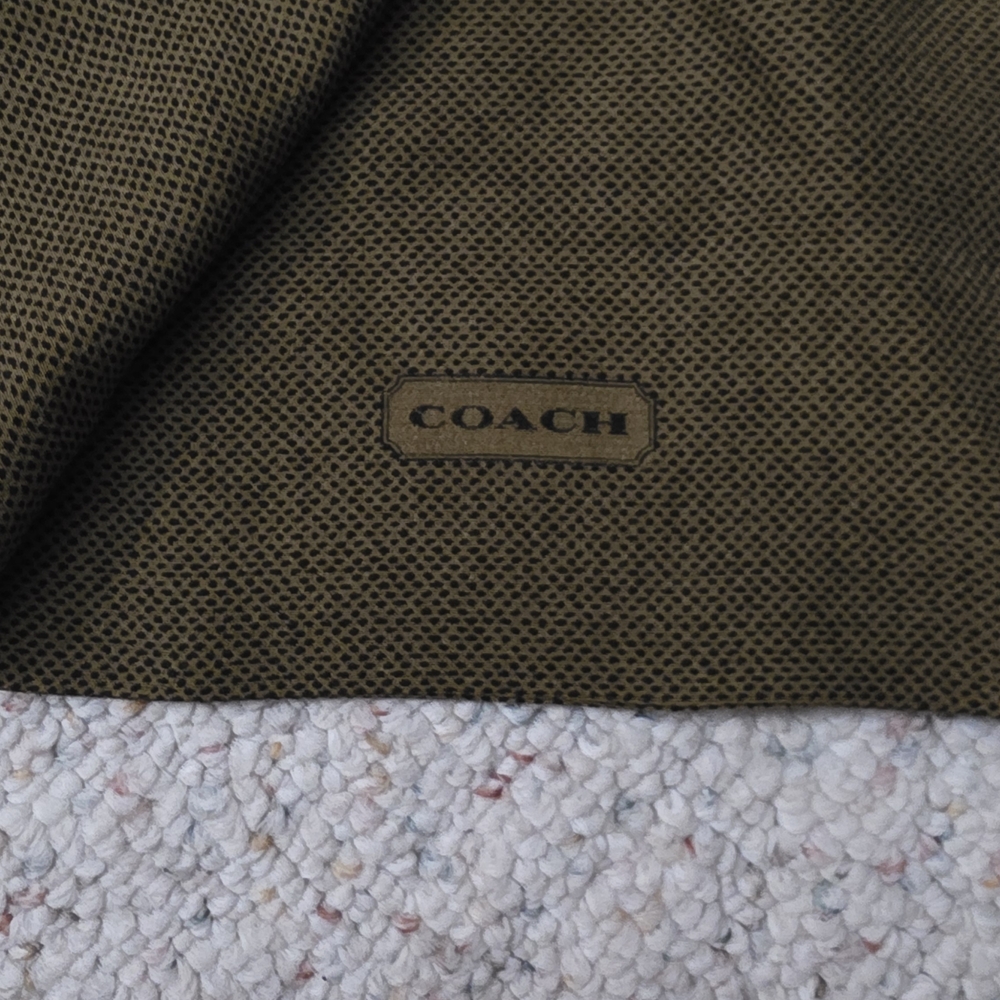 Coach Olive and Black Textured Scarf - Picture 3 of 4